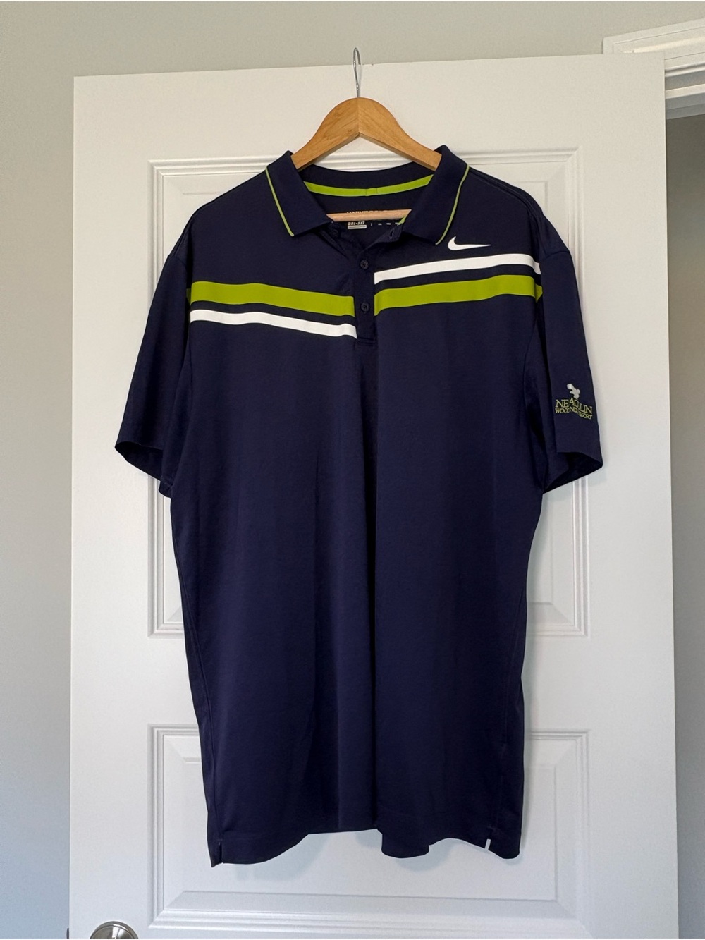 EUC Nike Men's Navy Golf Sport Dri Fit Polo Size XXL Athletic Wear